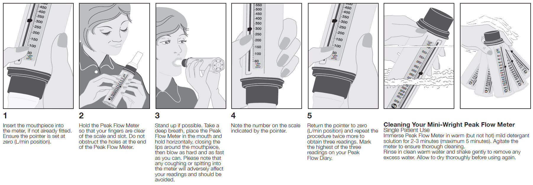 Mini Wright Peak Flow Meter - Cleaning Instructions LoRes